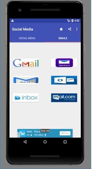 Popular Social media and Emails screenshot 6