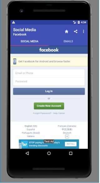 Popular Social media and Emails screenshot 5