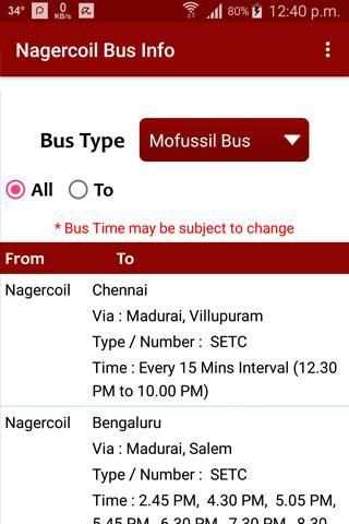 Nagercoil Bus Info screenshot 8
