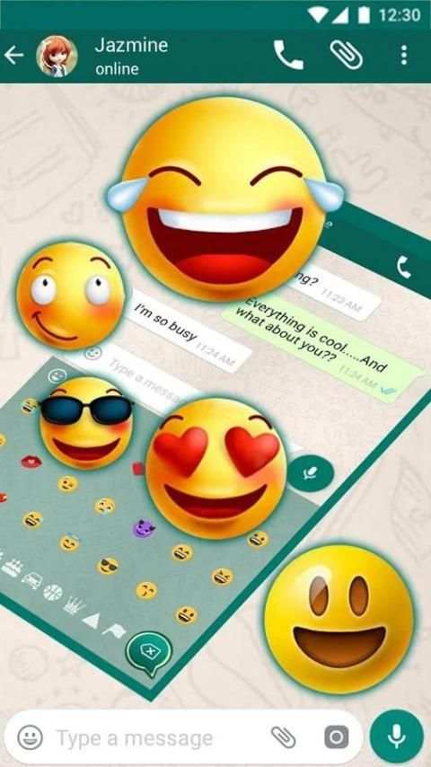 Tema Keyboard untuk Whatsapp screenshot 1