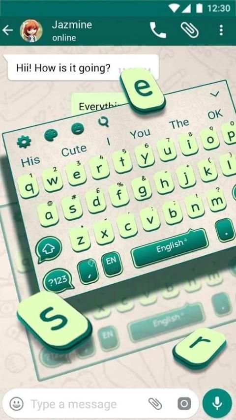 Tema Keyboard untuk Whatsapp screenshot 2