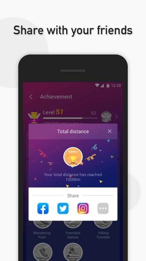 Step Counter - Pedometer free screenshot 1