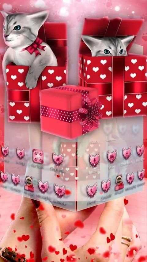 3D Cute Kitty Gift Theme screenshot 3