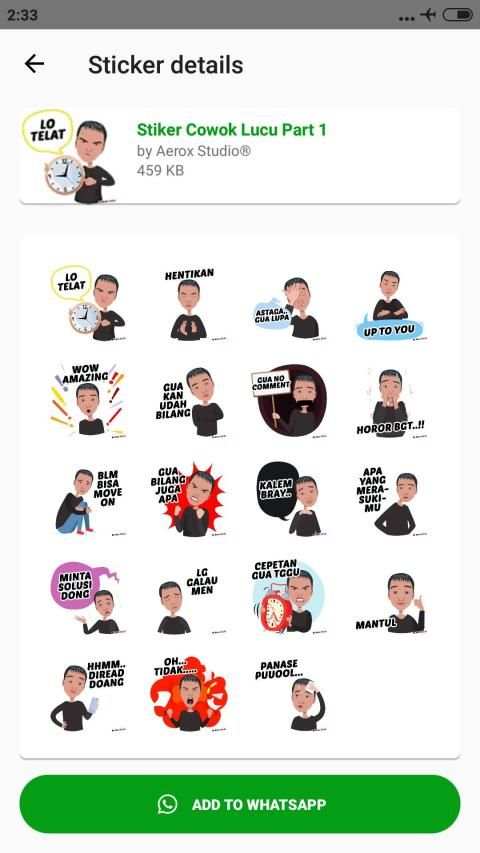 Stiker Cowok Lucu WAStickerApps 2020 screenshot 4