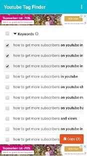 Youtube Tag/Keyword Finder screenshot 1