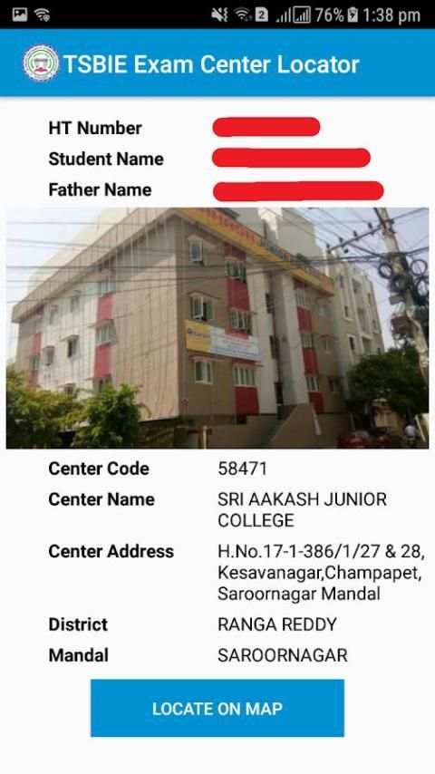 TSBIE Exam Center Locator2018 स्क्रीनशॉट 4