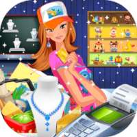 SuperMarket shopping cashier – Girls cash register logo