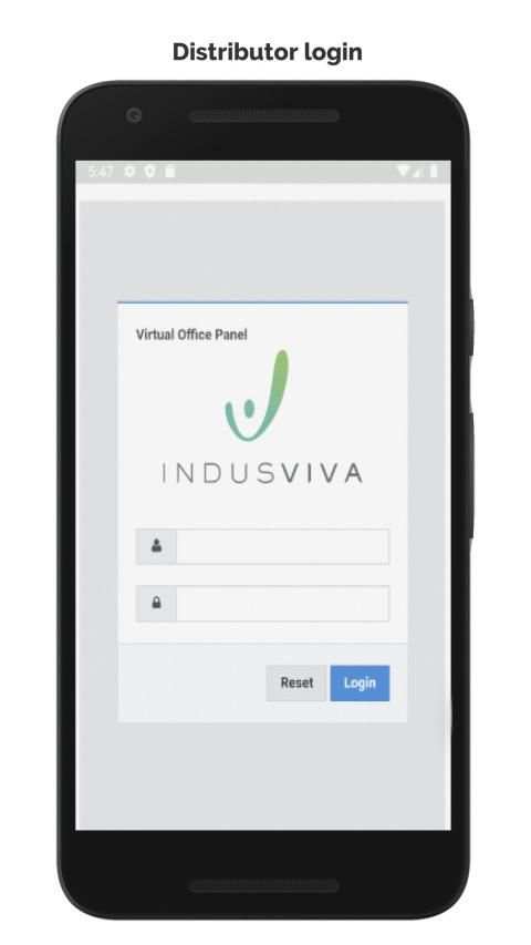 Indusviva Distributor Login screenshot 2