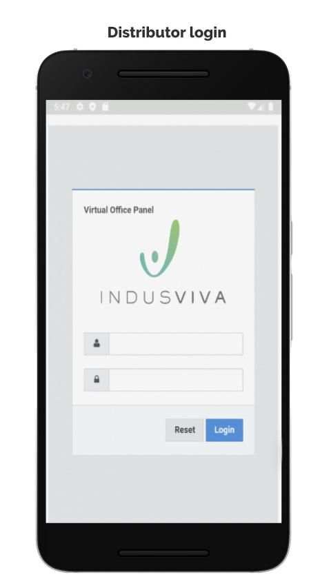 Indusviva Distributor Login screenshot 1