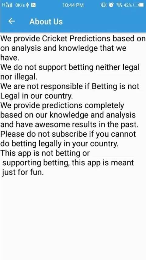 Cricket Betting Tips screenshot 3
