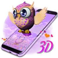 3D Animated Cute Owl Keyboard Theme on 9Apps