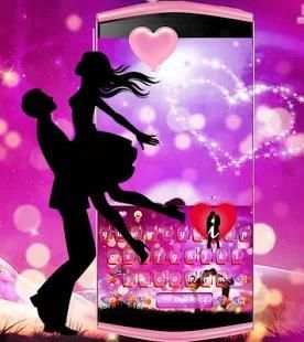 Lover Kissing Keyboard Theme screenshot 1