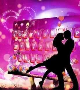 Lover Kissing Keyboard Theme screenshot 2