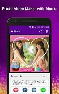 Photo Video Maker with Music स्क्रीनशॉट 1