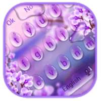 Charming Purple Water Droplets Keyboard