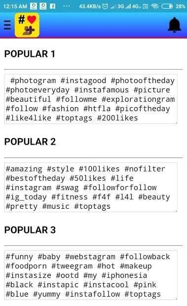 Hashtag For Instagram For Likes And Followers screenshot 1
