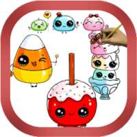 how to draw cute candy food