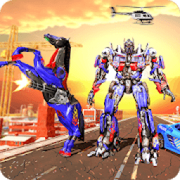 Wild Horse Robot Transform: US Police Car 3D icon