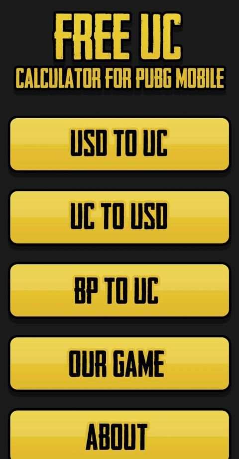Free UC Calculator For PUBG Mobile स्क्रीनशॉट 1