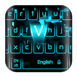 ikon Neon Blue Keyboard