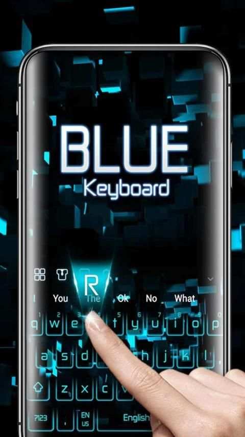 Neon Blue Keyboard screenshot 2