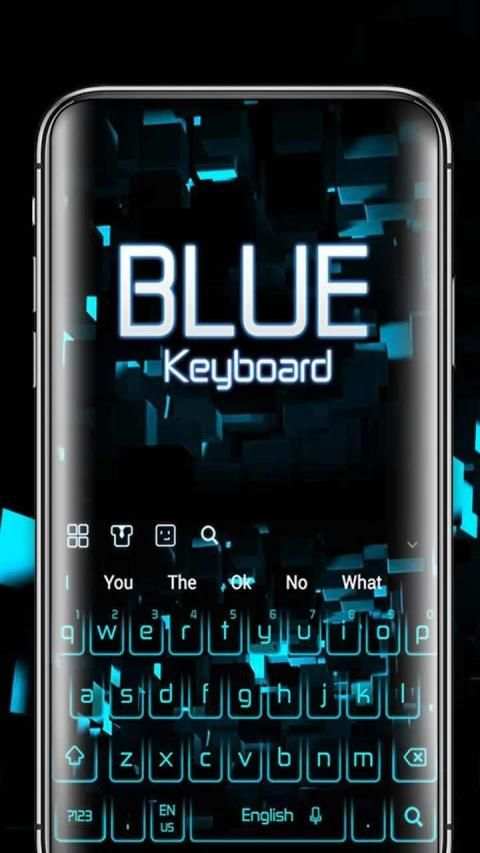 Neon Blue Keyboard screenshot 3