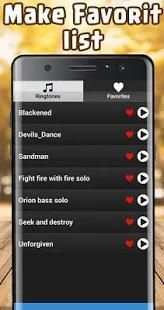 Metallica Ringtones Free | enter sandman & more 1 تصوير الشاشة