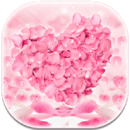 ikon Pink Love Petals Keyboard