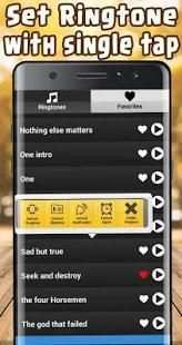 Metallica Ringtones Free | enter sandman & more 3 تصوير الشاشة