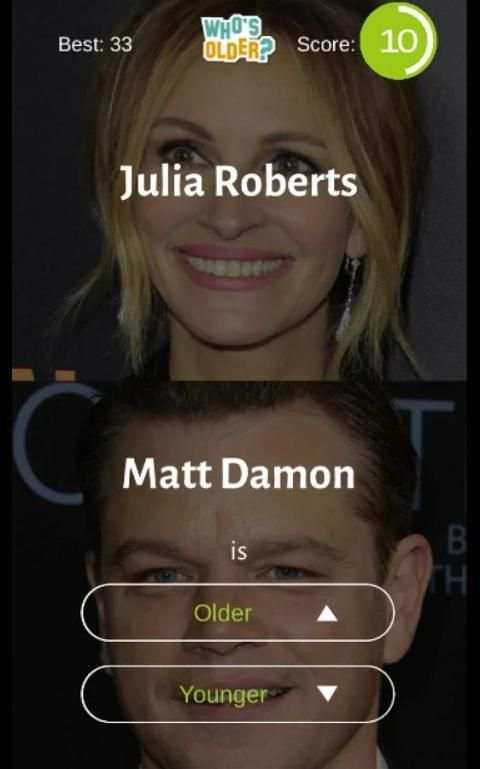 Who's Older? Quiz Game screenshot 1