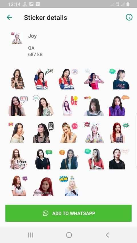 Red Velvet WAStickerApps KPOP Idol for Whatsapp screenshot 4