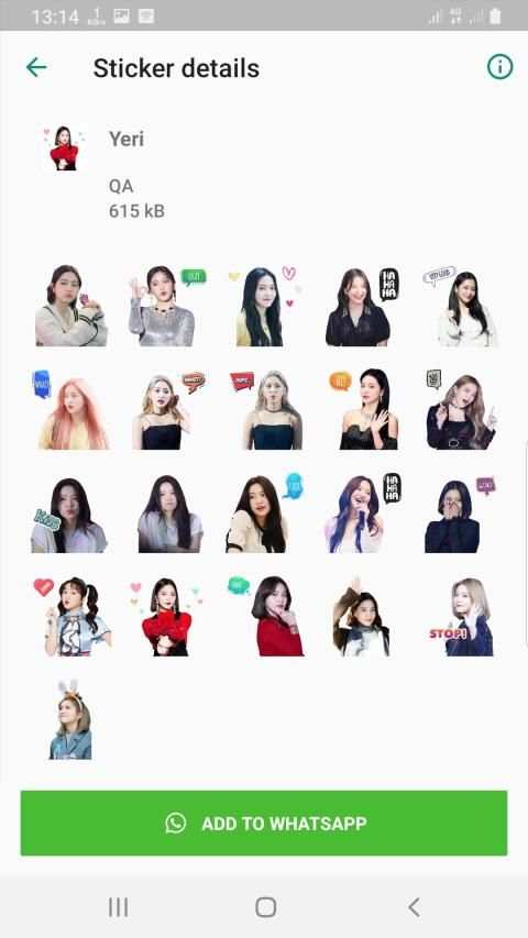 Red Velvet WAStickerApps KPOP Idol for Whatsapp screenshot 1