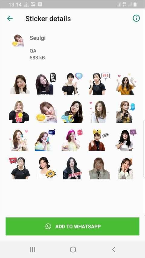 Red Velvet WAStickerApps KPOP Idol for Whatsapp screenshot 3