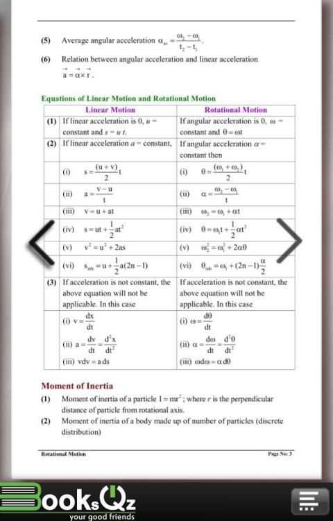Rotational Motion Physics Formula e-Book screenshot 5