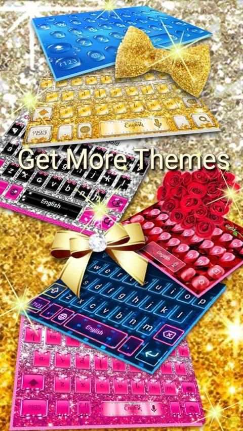 Glimmer Bowknot Gold keyboard स्क्रीनशॉट 1