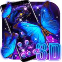 Beautiful Neon Butterfly Live Wallpaper Theme