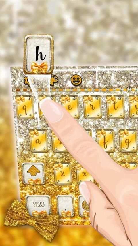 Glimmer Bowknot Gold keyboard स्क्रीनशॉट 3