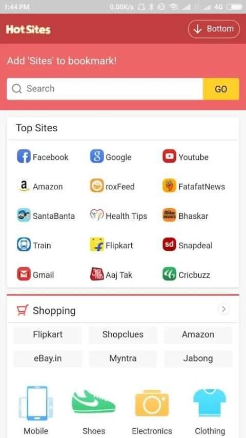 4G Internet Browser स्क्रीनशॉट 5