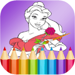 Princess Coloring &amp; drawing Pages आइकन