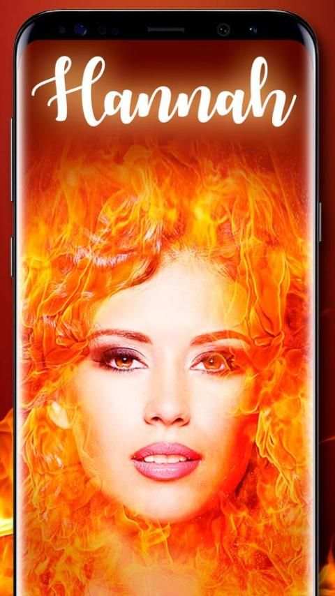 Fire Text Photo Frame 1 تصوير الشاشة