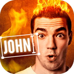 Fire Text Photo Frame icon