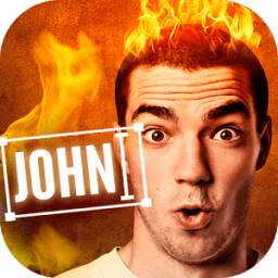 Fire text photo frame 1.0