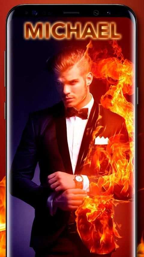 Fire Text Photo Frame screenshot 2