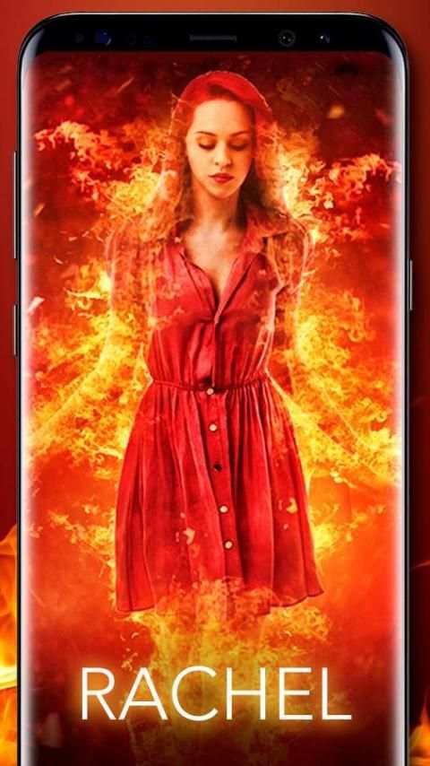 Fire Text Photo Frame screenshot 3