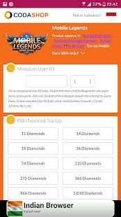 Coda Pay Topup Diamond ML Indo screenshot 2
