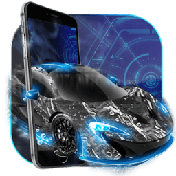 Black Car Theme: Racing Auto Neon Light icon