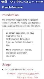Basic French grammar (Offline) screenshot 2