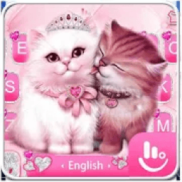 Cute Pink Lovely Cat Keyboard Theme icon