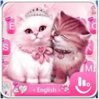 Cute Pink Lovely Cat Keyboard Theme on 9Apps