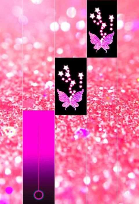 Pink Glitter Piano Tiles Butterfly screenshot 2